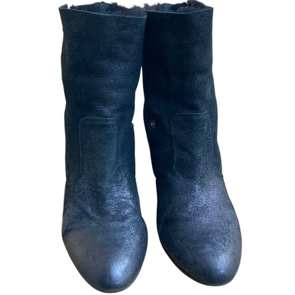 Matt Bernson Valentino Fur Lined Fold Over Booties Size 7 - Picture 3 of 9